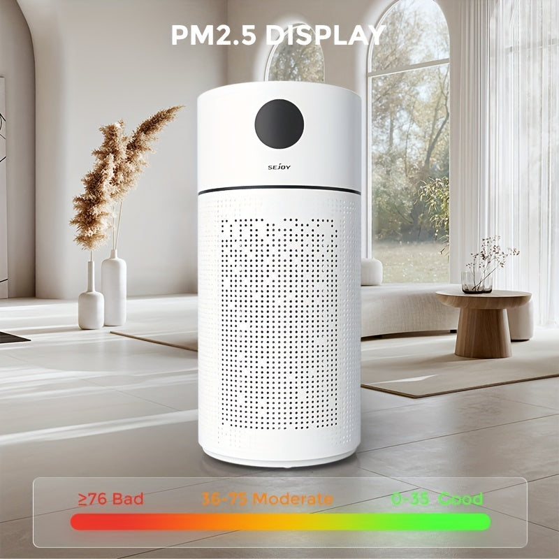 Sejoy HEPA Air Purifier For Home Large Room Intelligent Touch Control Air Purifiers For Bedroom LED Display Auto Mode Quiet Mod