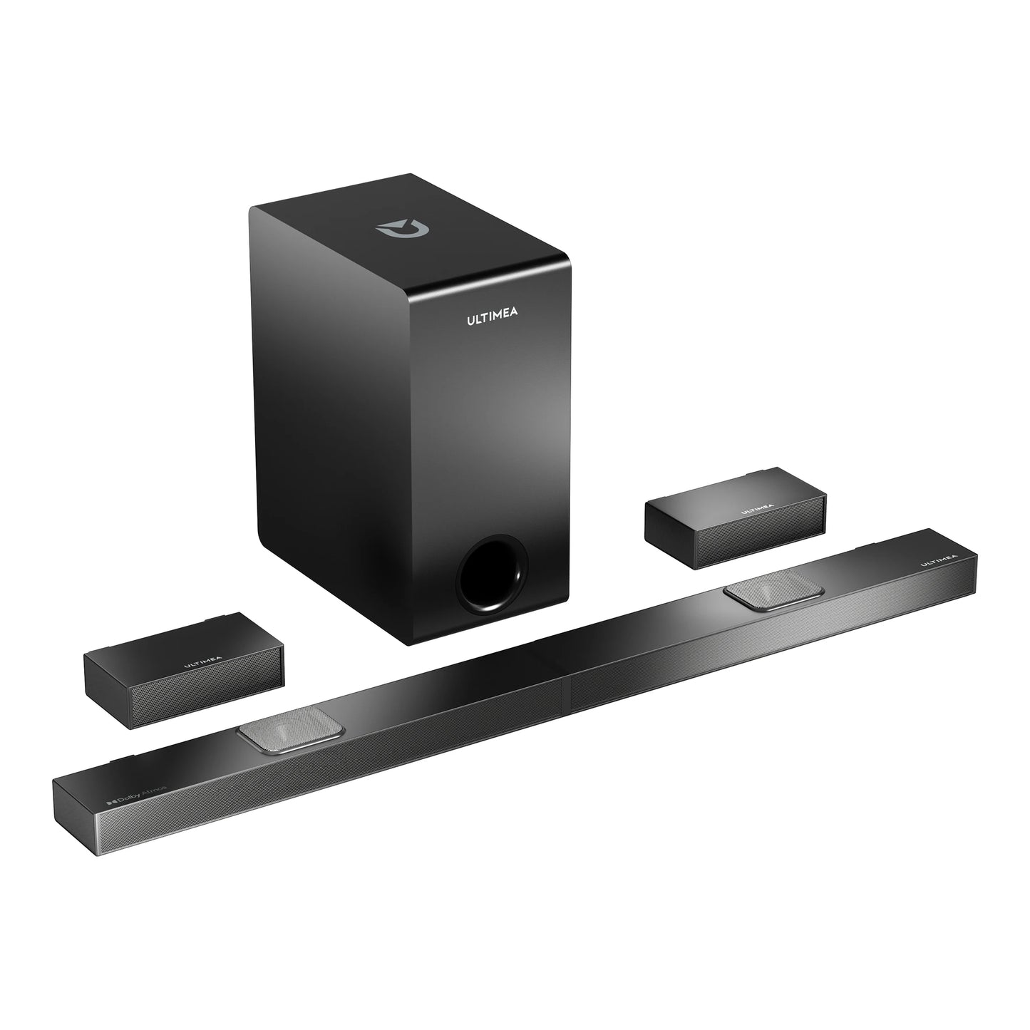 ULTIMEA 5.1.2 Sound Bar for Smart TV with Dolby Atmos, 8" Wireless Subwoofer, 4K HDR Pass-through, HDMI IN/eARC, 520W Peak Power