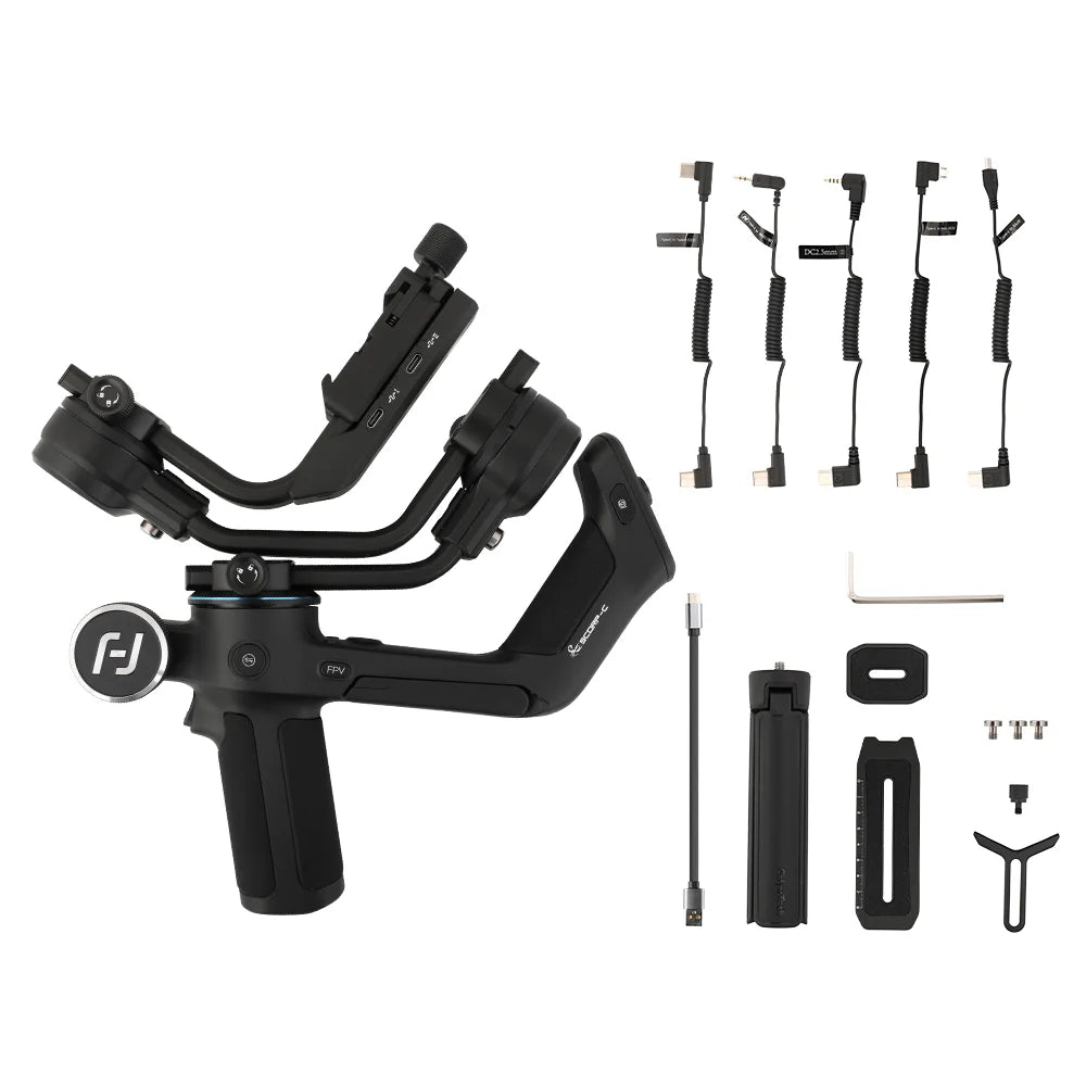 FeiyuTech NEW Feiyu SCORP-C 3-Axis Handheld Gimbal Stabilizer Handle Grip for DSLR Camera Sony/Canon/Nikon with Pole Tripod