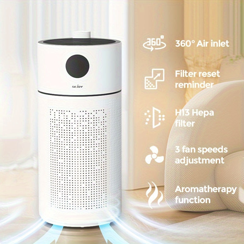 Sejoy HEPA  Air Purifier For Home Large Room Intelligent Touch Control Air Purifiers For Bedroom LED Display Auto Mode Quiet Mod