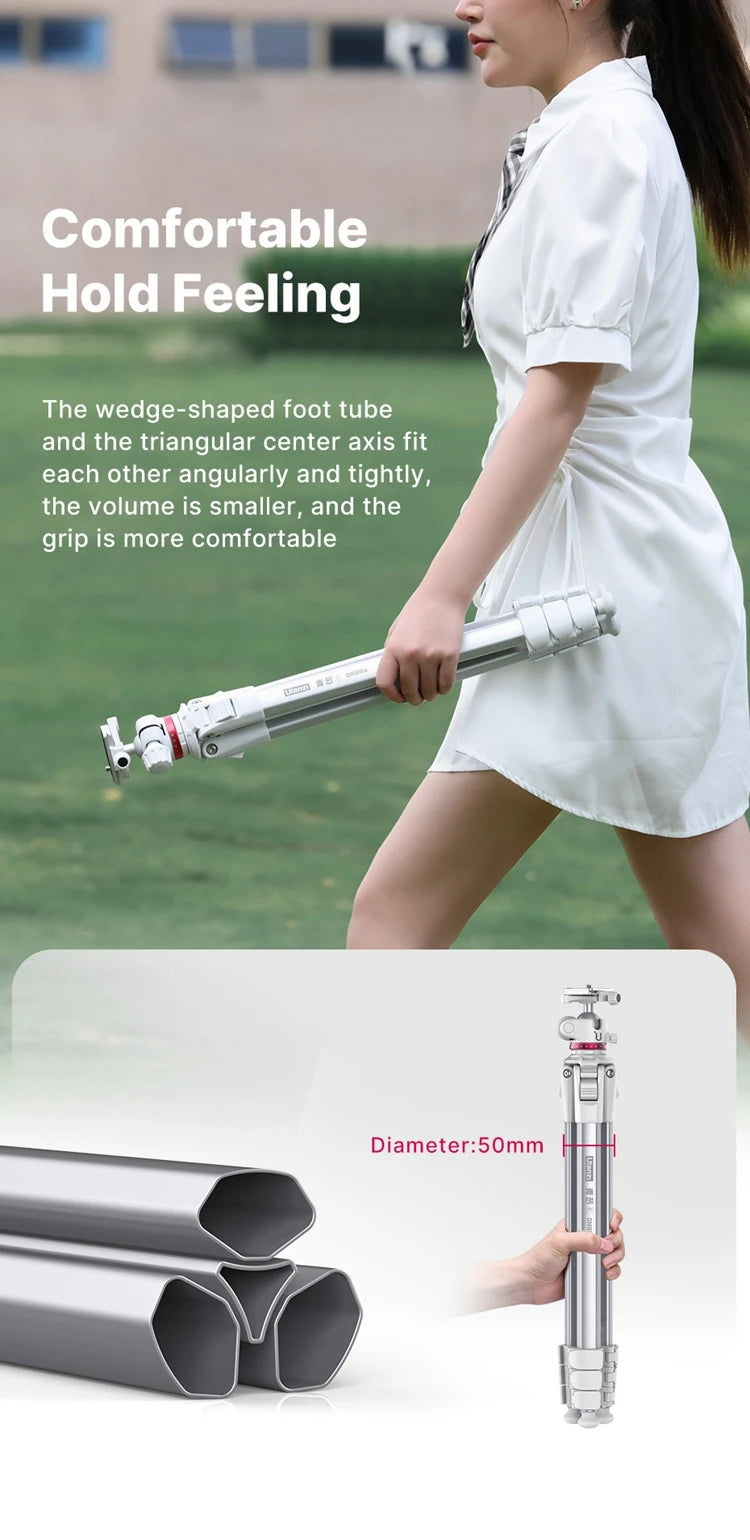 Ulanzi OMBRA Travel Tripod Aluminum Alloy Metal Outdoor Smartphone DSLR Camera Tripod Monopod W Arca Swiss Plate Ball Head