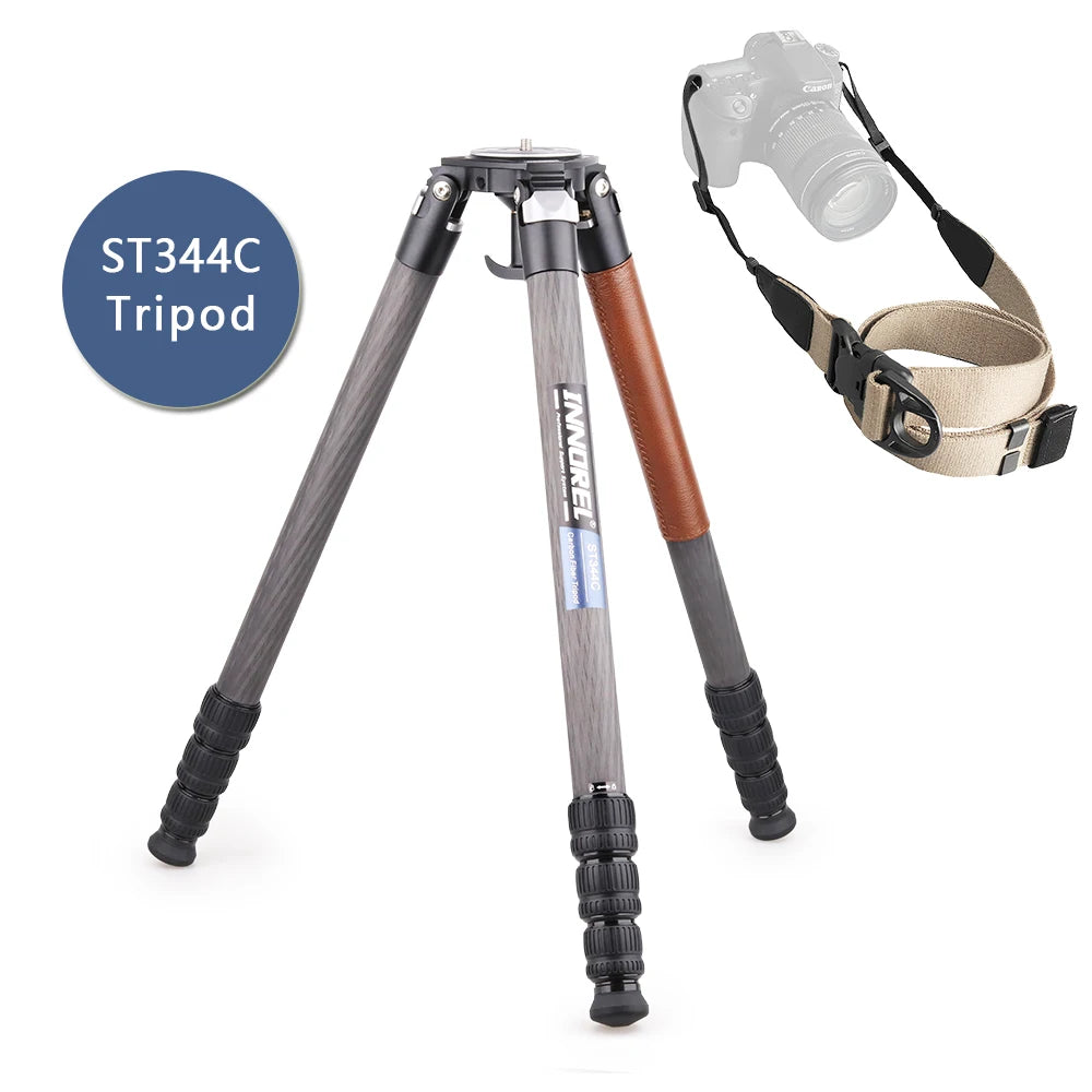 ST344C Professional Carbon Fiber Tripod Monopod With Ballhead Fluid Head For Digital Camera DSLR Max Load 35kg 75mm Bowl Adapter