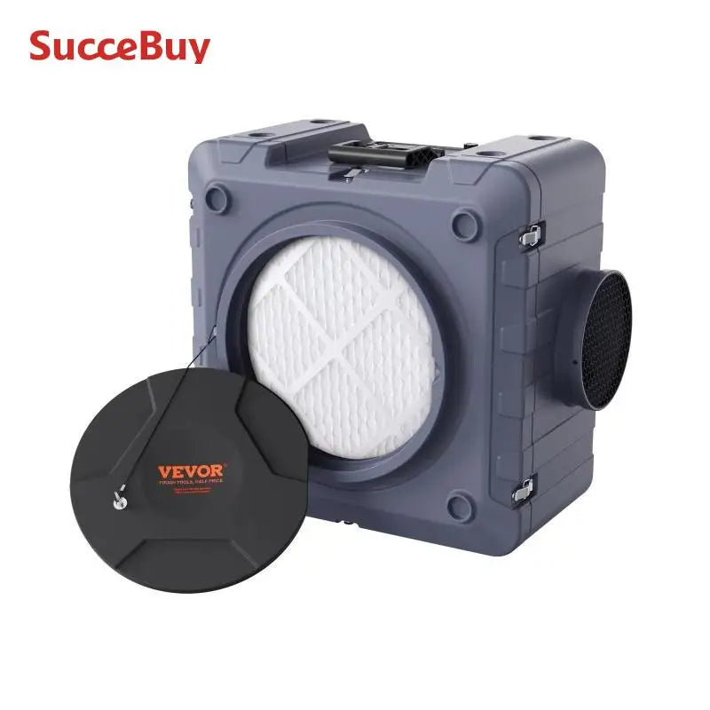 SucceBuy Air Scrubber with 3-Stage Filtration Stackable Negative Air 550/800 CFM  Air Cleaner with MERV10 Carbon H13 HEPA