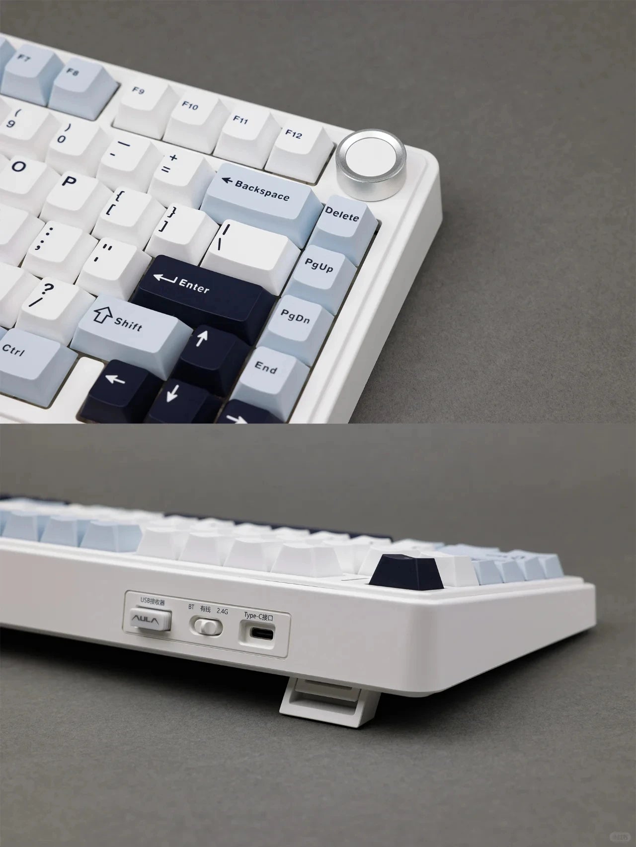 AULA F75 2.4G Wireless/Bluetooth/Wired Gaming Mechanical Keyboard RGB Customized 75% Layout Cherry Profile Gasket Structure