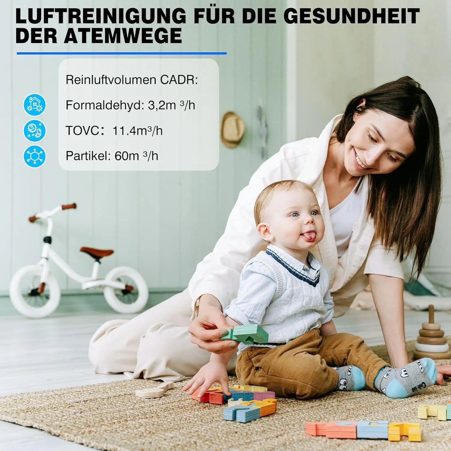 Air Purifier for Home with H13 True HEPA Air Cleaner Air Purifier Smoke Odor For Pet Home Removes 99.97% of Pollutants Low Noise