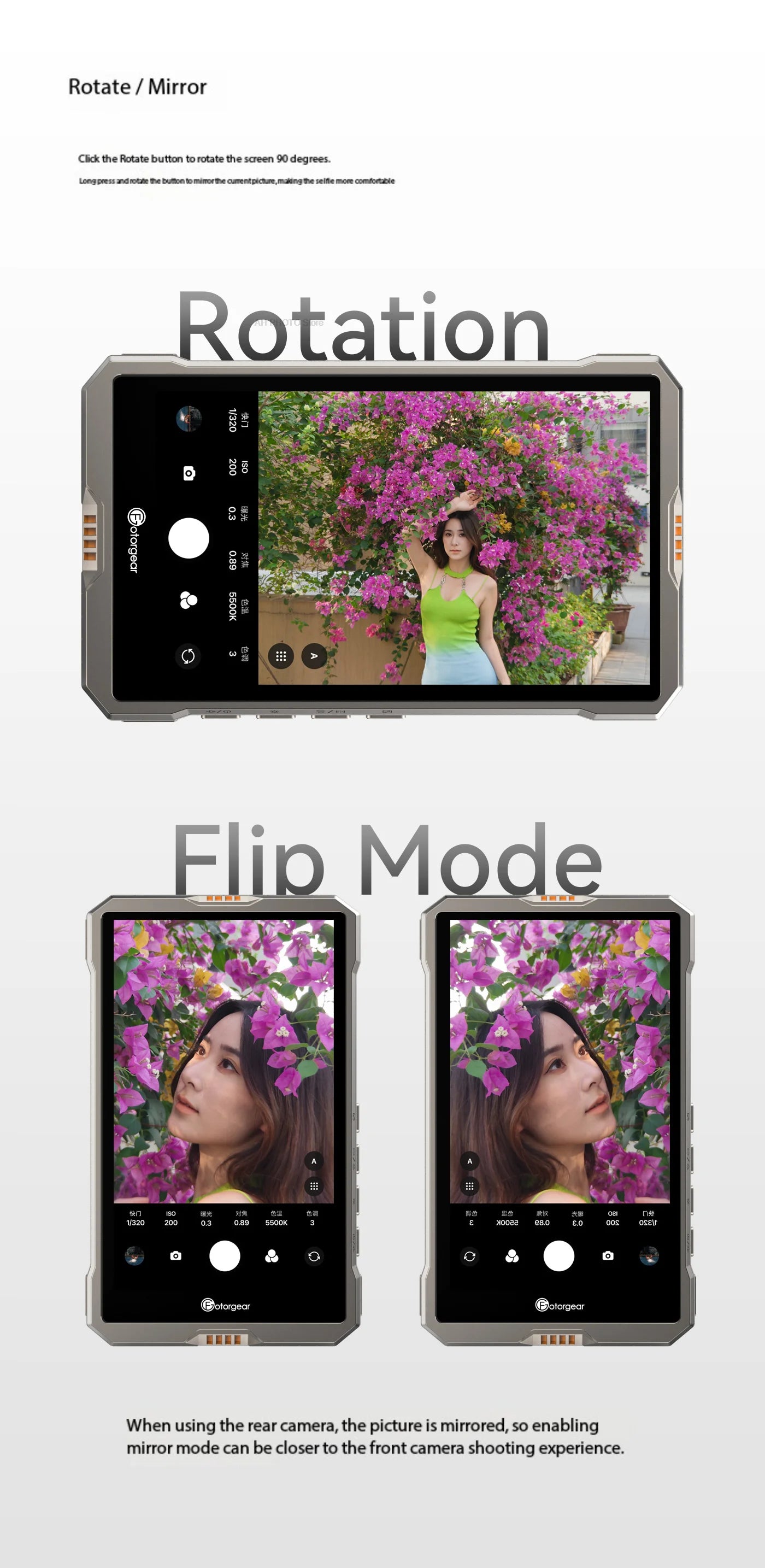 Fotorgear MS01 Smartphone Wireless Magnetic Selfie Monitor Screen For Smartphone Vlog Live Stream Video Recording VS KingMa PH01