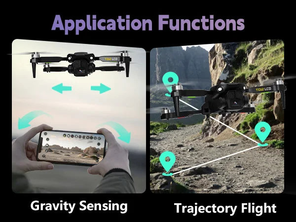 TD12LCD with Motor Brushless Drones with LCD Screen RC Optical Flow Positioning Quadcopter for Beginners