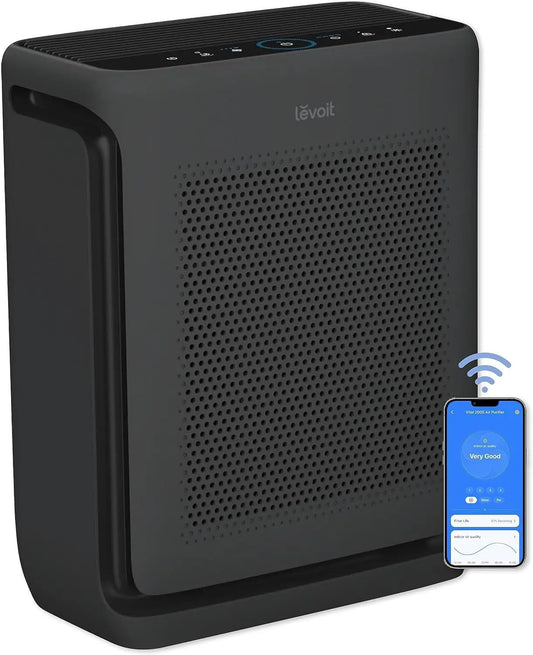 LEVOIT Air Purifiers for Home Large Room Up to 1875 Ft² with Washable Pre-Filter, AHAM VERIFIDE, Air Quality Monitor, HEPA Sleep