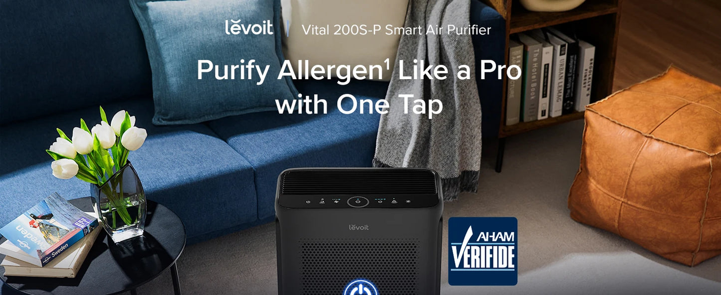 LEVOIT Air Purifiers for Home Large Room Up to 1875 Ft² with Washable Pre-Filter, AHAM VERIFIDE, Air Quality Monitor, HEPA Sleep