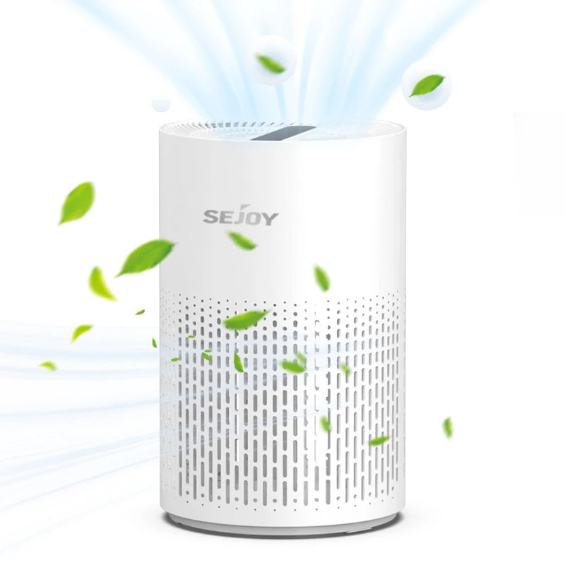 Sejoy Air Purifier H13 True HEPA Filter for Home Allergies and Pets Hair, Smokers in Bedroom with RGB Night Light