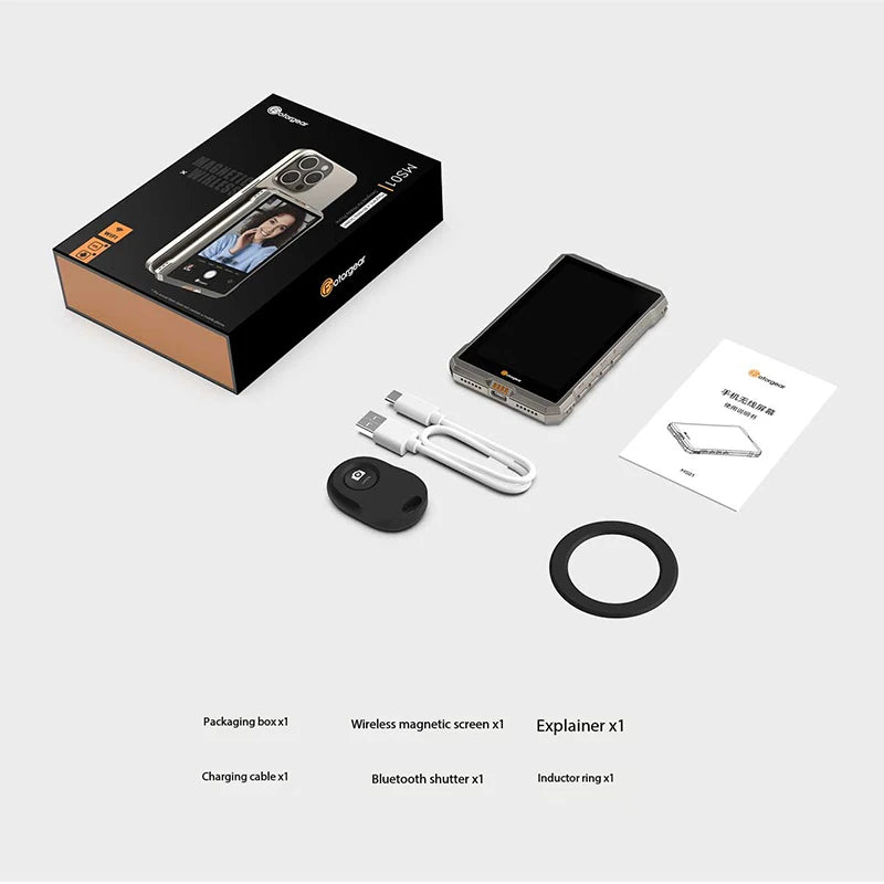Fotorgear MS01 Smartphone Wireless Magnetic Selfie Monitor Screen For Smartphone Vlog Live Stream Video Recording VS KingMa PH01