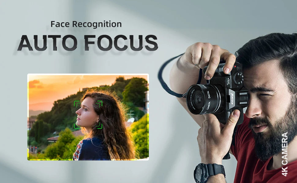 NBD 48MP Digital Cameras for Photography with WiFi & App Control,4K Autofocus Vlogging Camera , Anti-Shake,  Dual Batteries