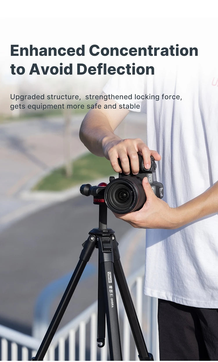 Ulanzi OMBRA Travel Tripod Aluminum Alloy Metal Outdoor Smartphone DSLR Camera Tripod Monopod W Arca Swiss Plate Ball Head