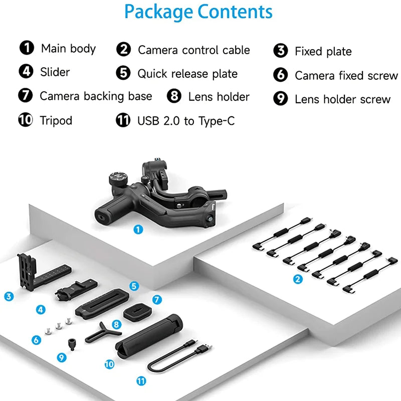 Official]Camera Gimbal Stabilizer Built-in AI Tracker Upgrade Joystick Touch Screen for Mirrorless DSLR Camera