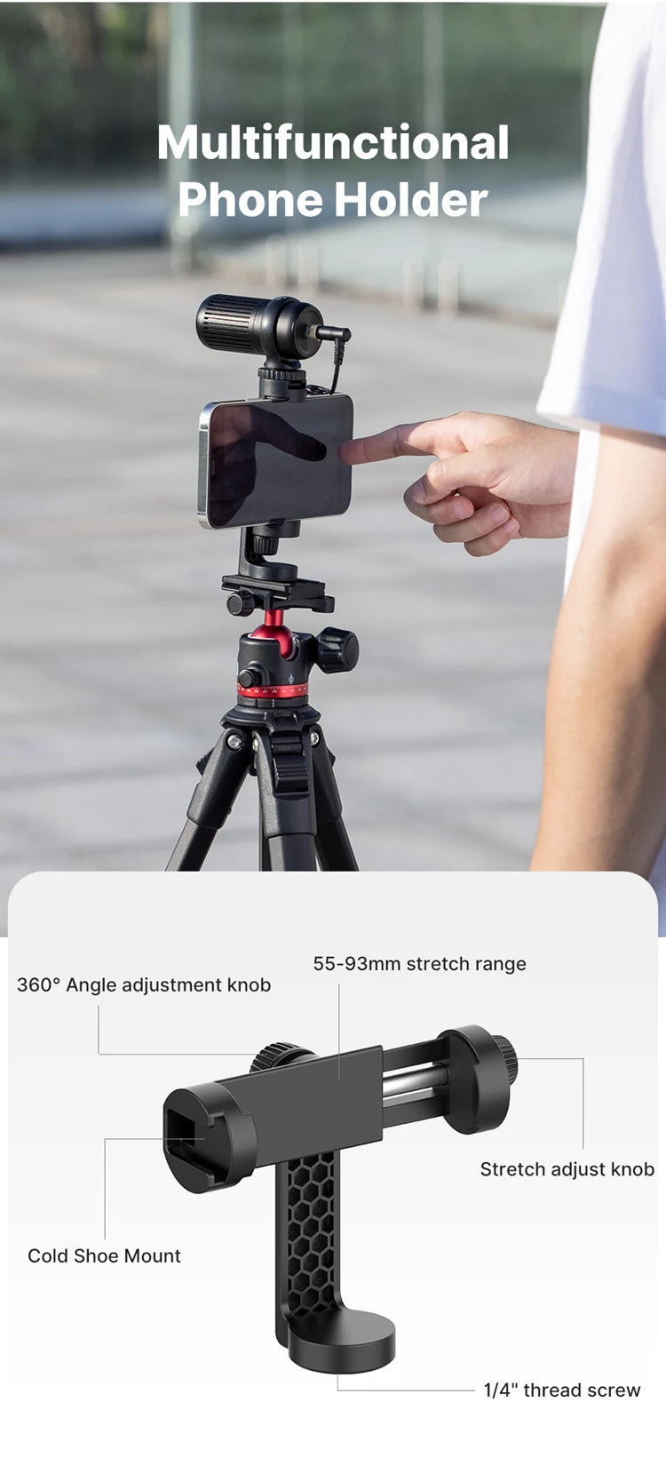 Ulanzi OMBRA Travel Tripod Aluminum Alloy Metal Outdoor Smartphone DSLR Camera Tripod Monopod W Arca Swiss Plate Ball Head