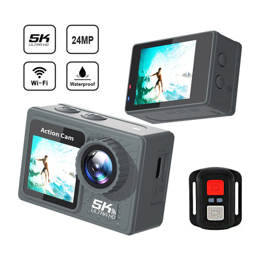 5K 4K 60FPS Action Camera 170° Wide Angle WIFI Outdoor Cycling Camera 30m Waterproof Diving Mini DV Camera with Remote Control