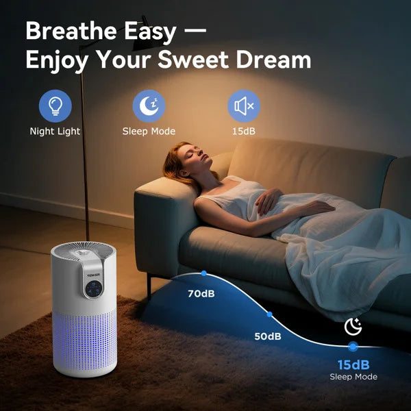 Air Purifier for Home Large Rooms Up to 1500ft² with Aromatherapy, HEPA Air Purifier for Allergies, Air Quality Monitor