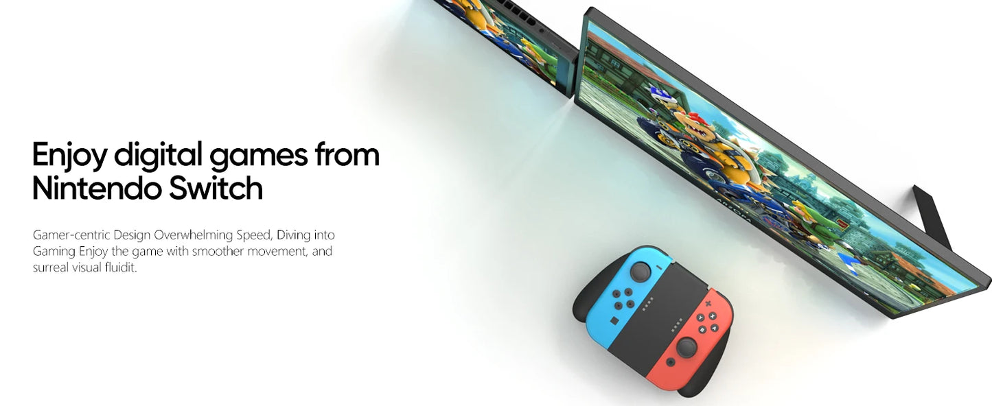 ARZOPA 16.1 inches Portable Gaming Monitor 144hz 100%sRGB 1080P FHD IPS Screen Second Screen for Switch,Xbox,PS5,Laptop,Mac,Z1FC