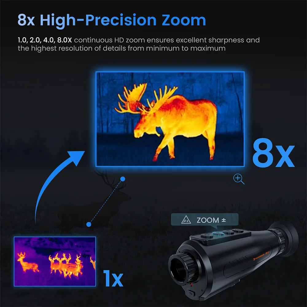 Thermal Imaging Monocular Infrared Night Vision Scope GTGUARD Hawkeye Ai15 Handheld AI Super-resolution Waterproof Telescope