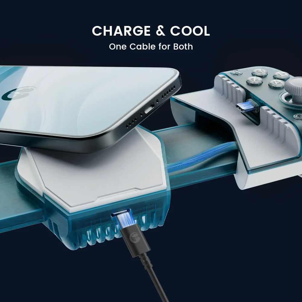 GameSir X3 Pro Mobile Gaming Controller, Hall Effect Joysticks & Built-in Cooling Fan for Android Cellphone and iPhone