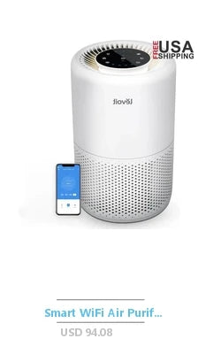 Black Air Purifier Water Filter Aroma Diffuser LED Night Light Home Office Twister Essential Oil Fragrance Machine Quiet