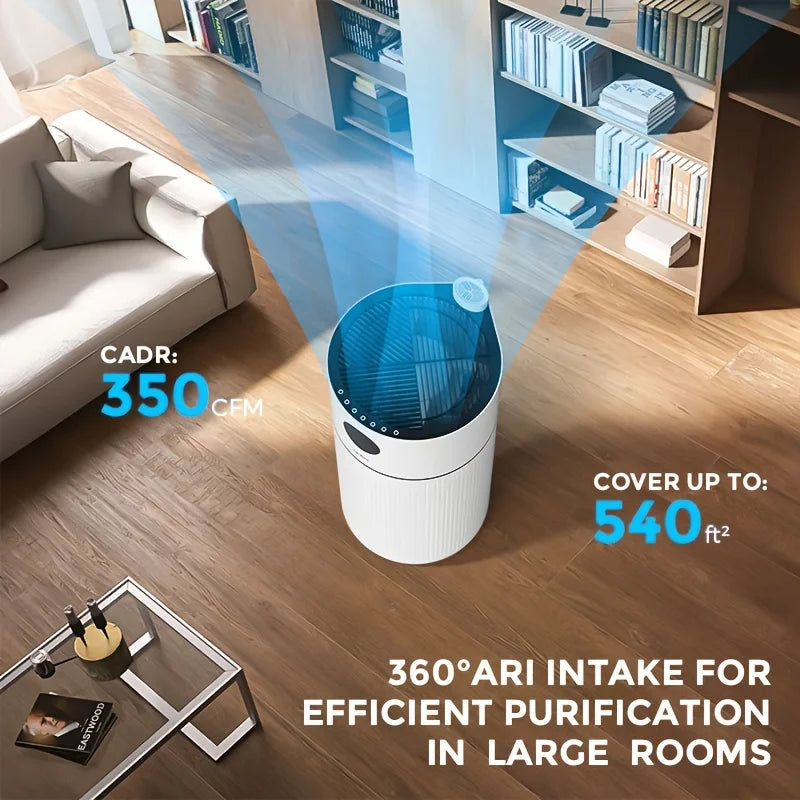 Sejoy HEPA  Air Purifier For Home Large Room Intelligent Touch Control Air Purifiers For Bedroom LED Display Auto Mode Quiet Mod