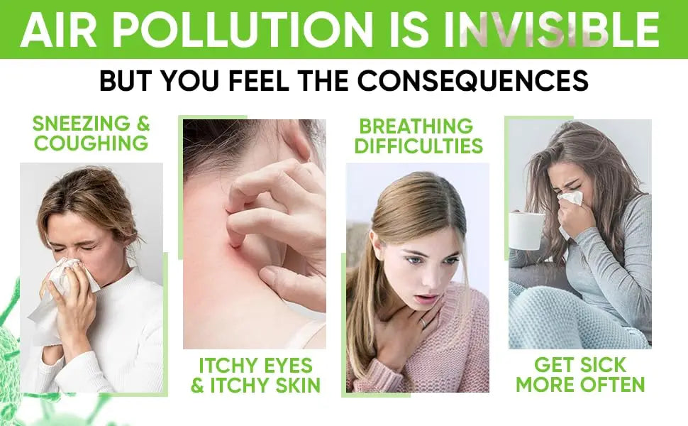 Air Purifier, 4-in-1 H13 True HEPA Filter/Ionizer/Carbon + UV Light, Portable Air Purifiers for Large Room - InvisiClean Aura II