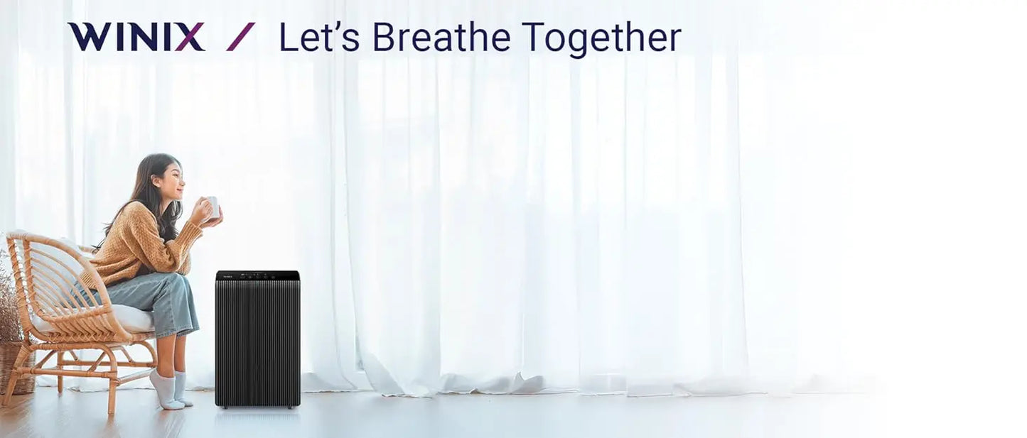 WINIX 5520 Air Purifier for Home Large Room Up to 1882 Ft² in 1 Hr With Air Quality Monitor, True HEPA, High Deodorization Carbo