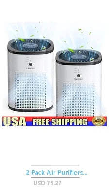 Black Air Purifier Water Filter Aroma Diffuser LED Night Light Home Office Twister Essential Oil Fragrance Machine Quiet