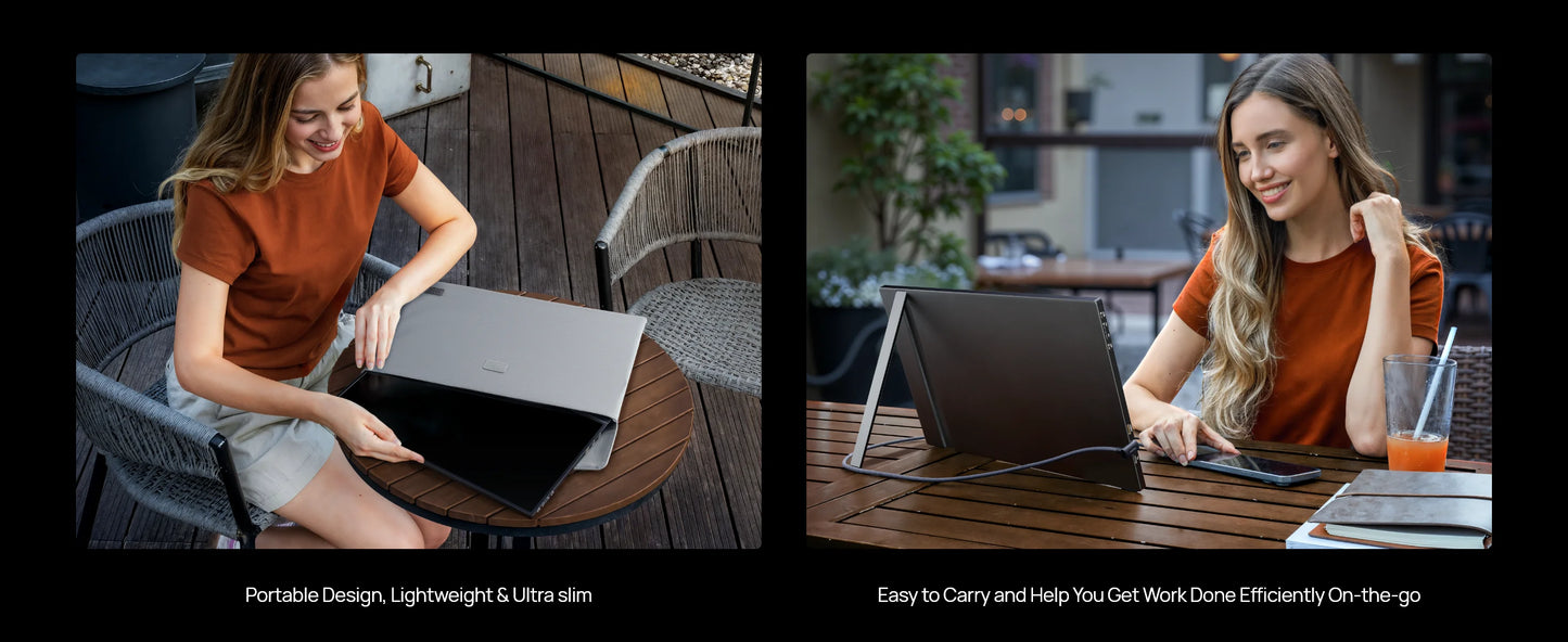 ARZOPA 16.1'' 100% sRGB Portable Monitor FHD1080P IPS Screen Second Monitor External Screen for MAC Laptop PC Xbox/PS/Switch,Z1C