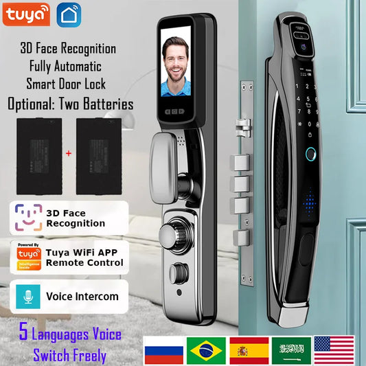APP Face Recognition Smart Door Lock With Camera Video Call Voice Intercom Digital Door Lock Automatic Door Lock