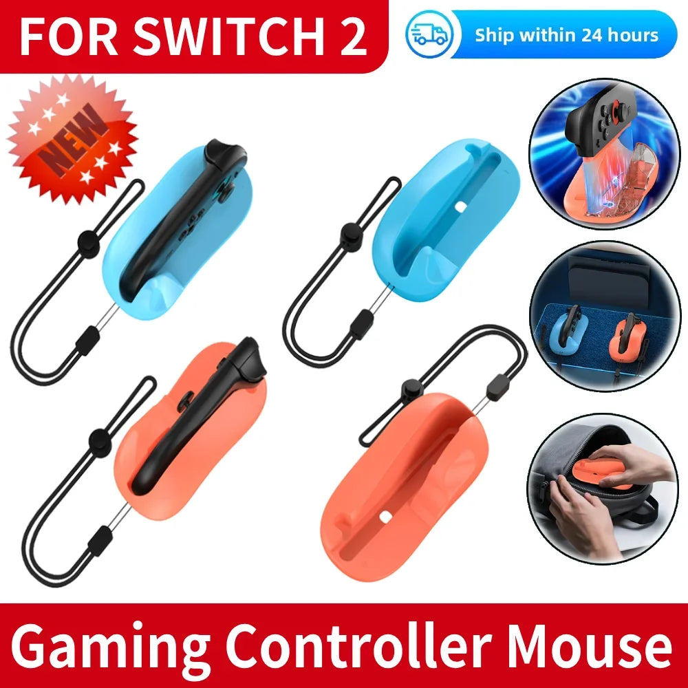 For Switch 2 2PCS Gaming Controller Mouse Ergonomic Mice Left+Right Controller Bracket Handle Case for Nintendo Switch 2 Joy-Con