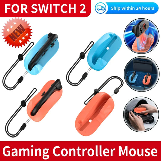 For Switch 2 2PCS Gaming Controller Mouse Ergonomic Mice Left+Right Controller Bracket Handle Case for Nintendo Switch 2 Joy-Con
