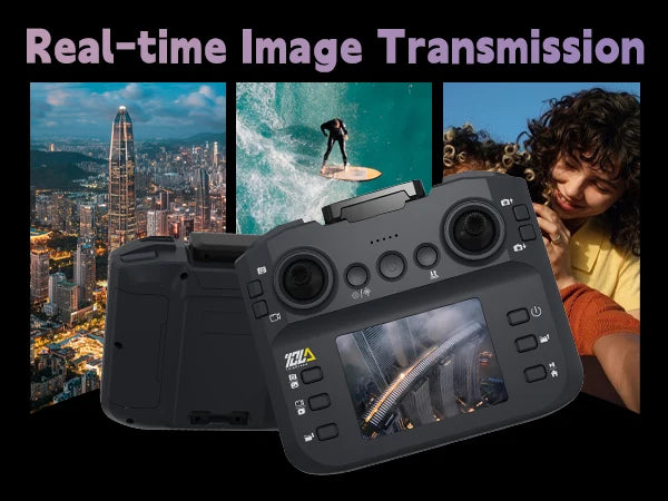 TD12LCD with Motor Brushless Drones with LCD Screen RC Optical Flow Positioning Quadcopter for Beginners