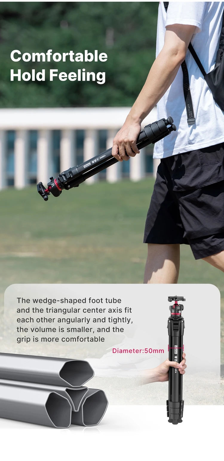 Ulanzi OMBRA Travel Tripod Aluminum Alloy Metal Outdoor Smartphone DSLR Camera Tripod Monopod W Arca Swiss Plate Ball Head