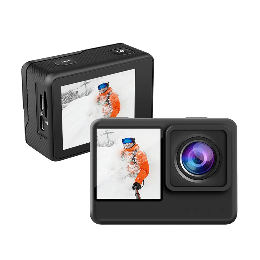 4K UHD 2.0 Inch IPS Screen Video Camera Anti-Shake Outdoor Sport Cam 1080P 30FPS Underwater Camera 120 Wide Angle 30M Waterproof