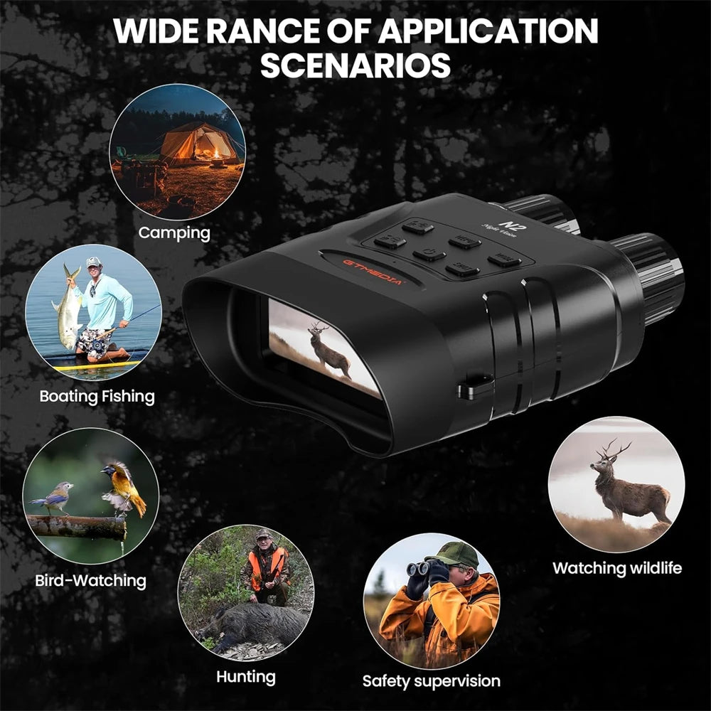 GTGUARD N2 Night Vision Binoculars 300M 5X Full Dark IR Telescope Photo Video Record Camera Digital Infrared Night Vision Device