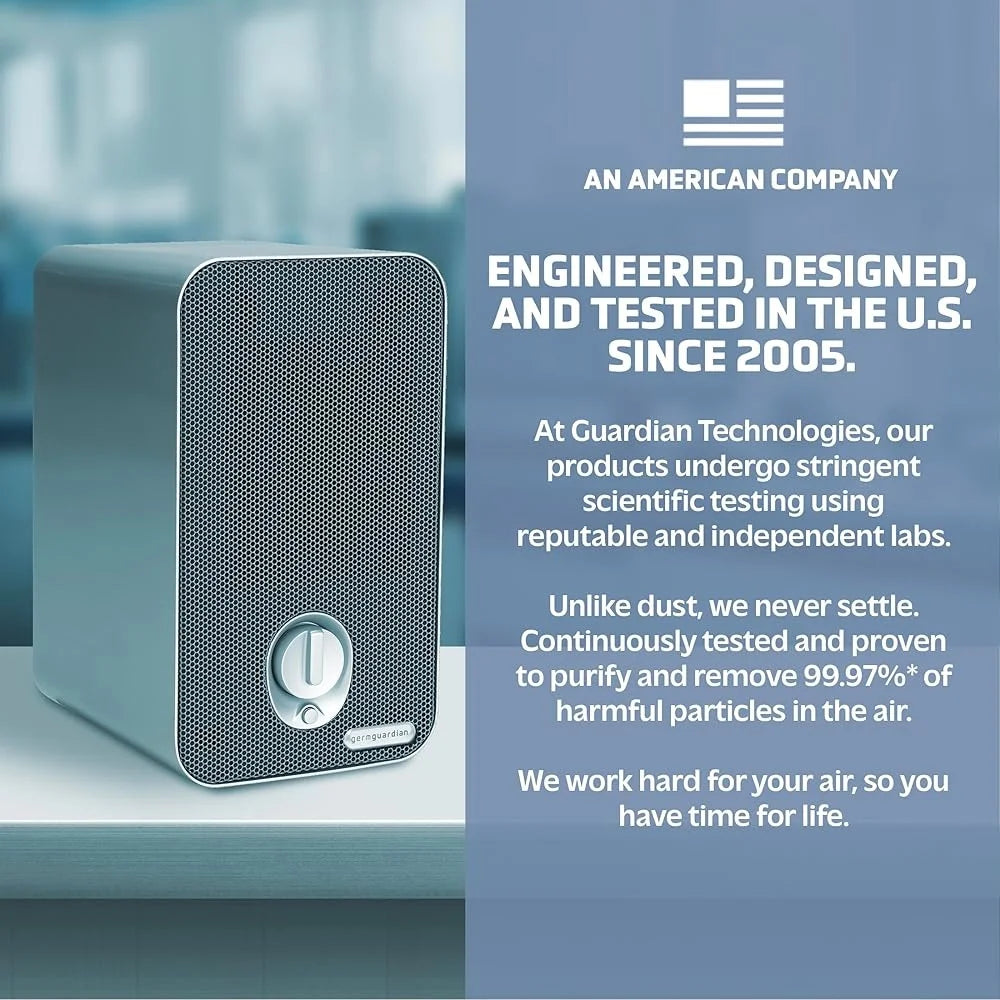 Desktop Air Purifier with True HEPA Filter UV-C Light Allergens Dust Germs Mold Removal Home Office Use