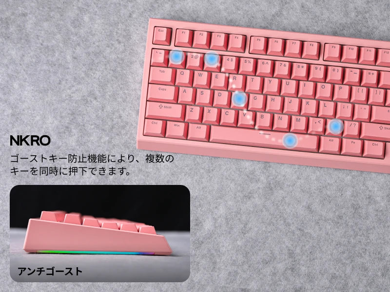 EPOMAKER G84 VIA 80% QWERTY ANSI US Layout Gasket-Mounted Wired/2.4GHz/Bluetooth Wireless Mechanical Keyboard for Mac/WIN/Gaming