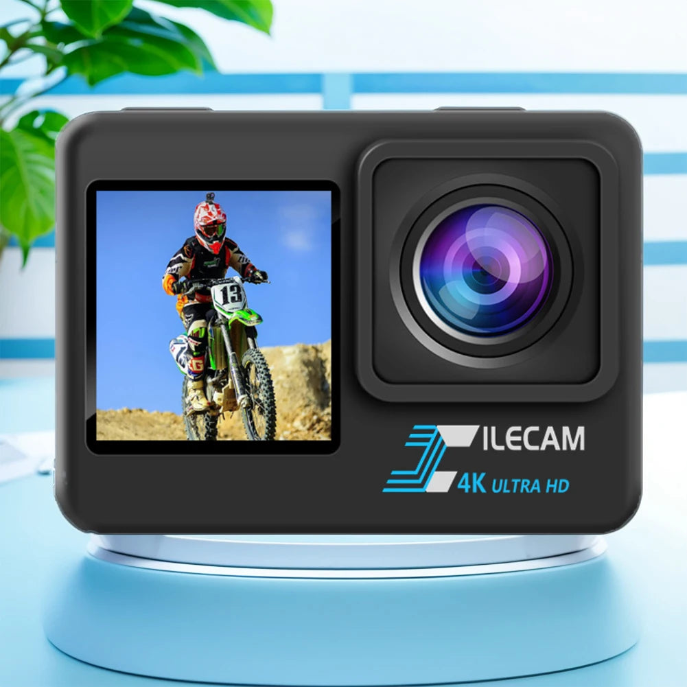 4K UHD Outdoor Sport Cam 1080P 30FPS 2.0 Inch IPS Screen Bicycle Video Recording Camera Anti-Shake Video Camera 120 Wide Angle