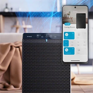 WINIX 5520 Air Purifier for Home Large Room Up to 1882 Ft² in 1 Hr With Air Quality Monitor, True HEPA, High Deodorization Carbo