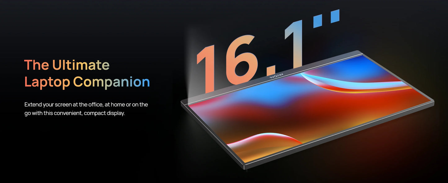 ARZOPA 16.1'' 100% sRGB Portable Monitor FHD1080P IPS Screen Second Monitor External Screen for MAC Laptop PC Xbox/PS/Switch,Z1C