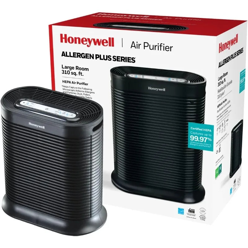 Honeywell AllergenPlus HEPA Air Purifier, Airborne Allergen Reducer for Large Rooms, Reduces Smoke,Wildfire Smoke,Pollen, HPA200