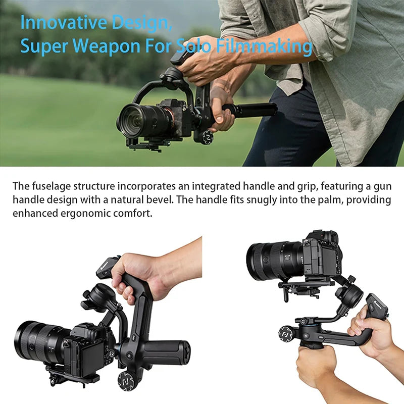 FeiyuTech SCORP 2 Camera Gimbal Stabiliser Touchscreen Built-in AI Tracker for Mirrorless DSLR Camera scorp Upgraded