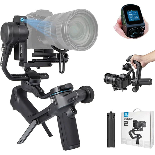 FeiyuTech SCORP 2 Camera Gimbal Stabiliser Touchscreen Built-in AI Tracker for Mirrorless DSLR Camera scorp Upgraded