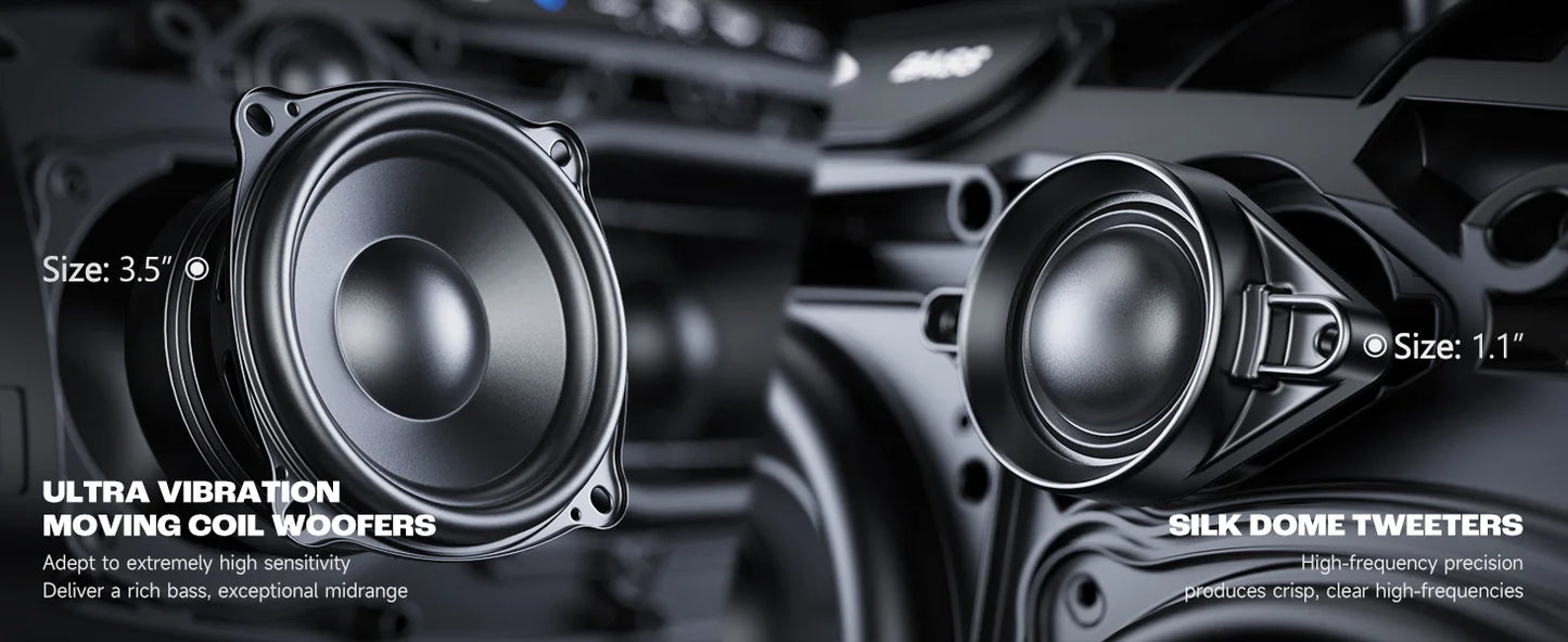 W-KING 200W RMS Portable Bluetooth Speakers, Massive Bass Party Boombox IPX7 Waterproof Speaker Large, Loud Outdoor Speaker