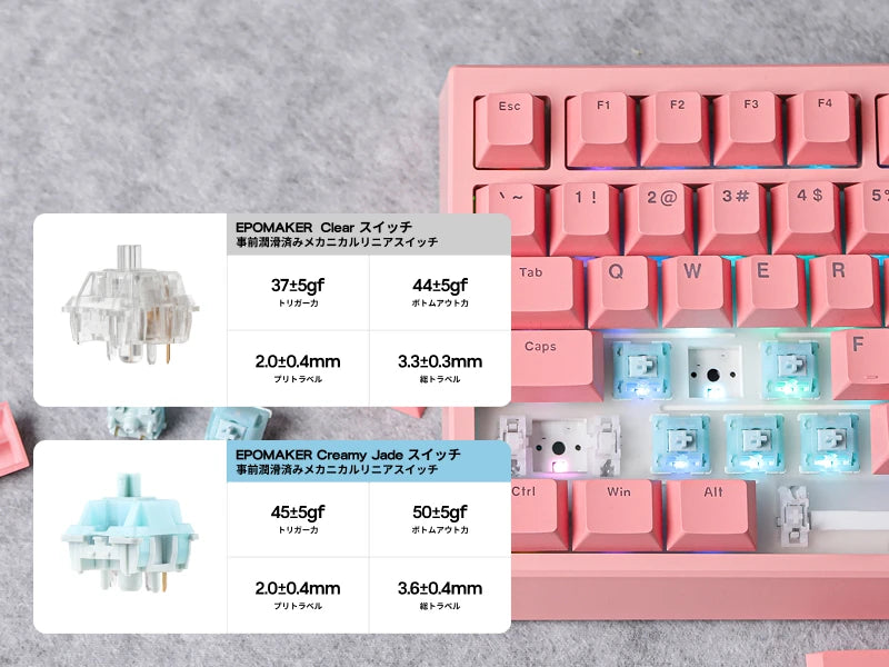 EPOMAKER G84 VIA 80% QWERTY ANSI US Layout Gasket-Mounted Wired/2.4GHz/Bluetooth Wireless Mechanical Keyboard for Mac/WIN/Gaming