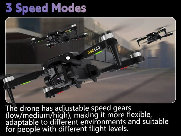 TD12LCD with Motor Brushless Drones with LCD Screen RC Optical Flow Positioning Quadcopter for Beginners