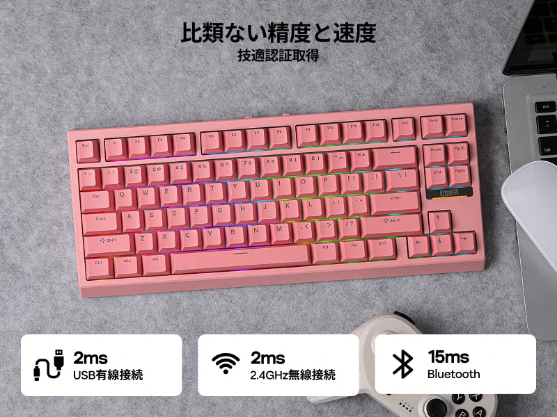 EPOMAKER G84 VIA 80% QWERTY ANSI US Layout Gasket-Mounted Wired/2.4GHz/Bluetooth Wireless Mechanical Keyboard for Mac/WIN/Gaming