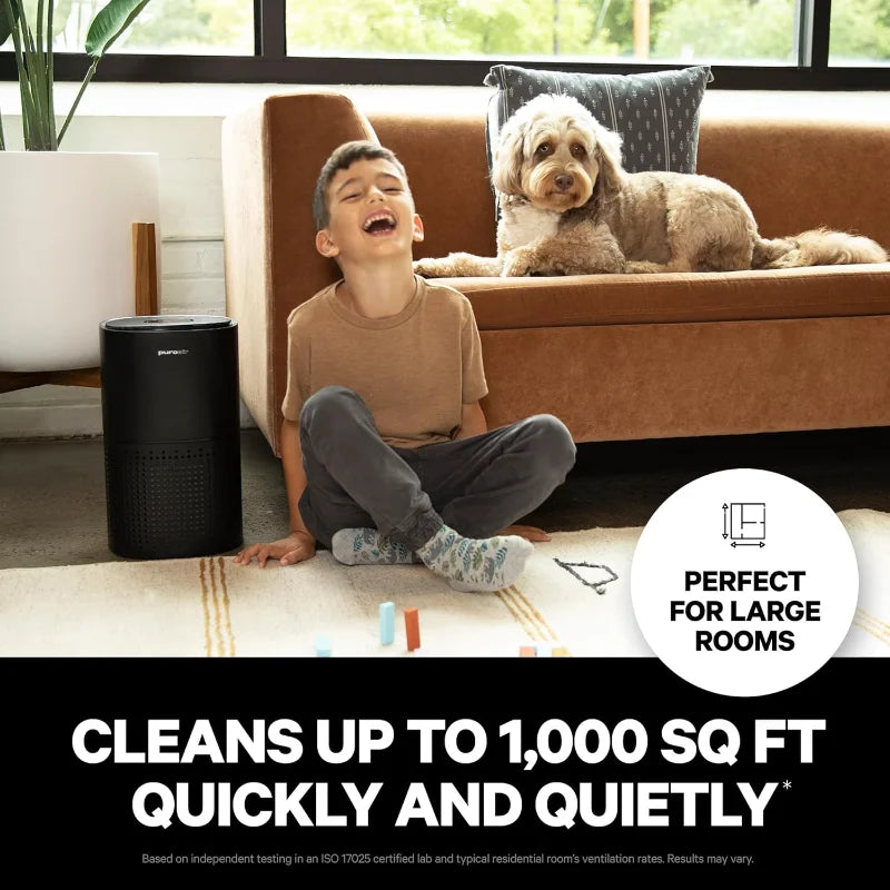 PuroAir 240 HEPA Air Purifiers for Home Large Rooms - Covers Up To 1,000 Sq Ft - Filters Up To 99.9% of Pollutants, Smoke